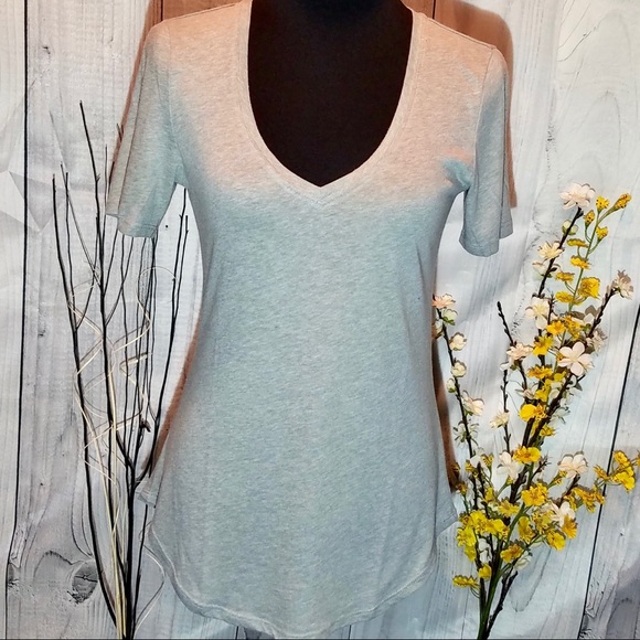 Victoria's Secret Tops - Victoria's Secret Gray Tee.      111